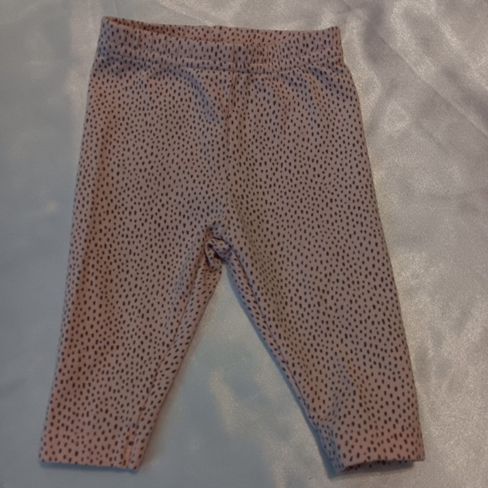 Child of Mine Pink and Black Dotted Leggings